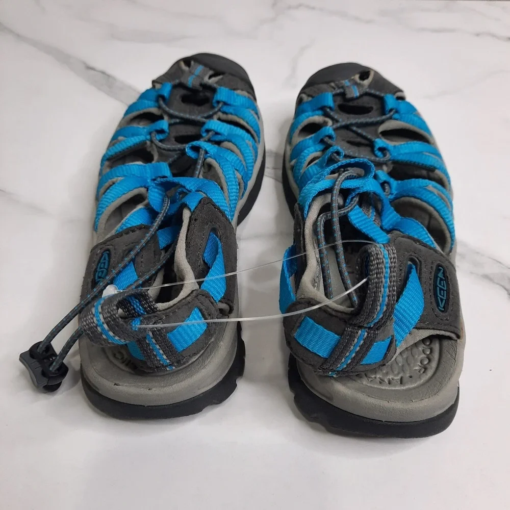 Keen Sandals Big Kids Size 5 H2 Comfort Sporty Waterproof Teal Blue Slip On
